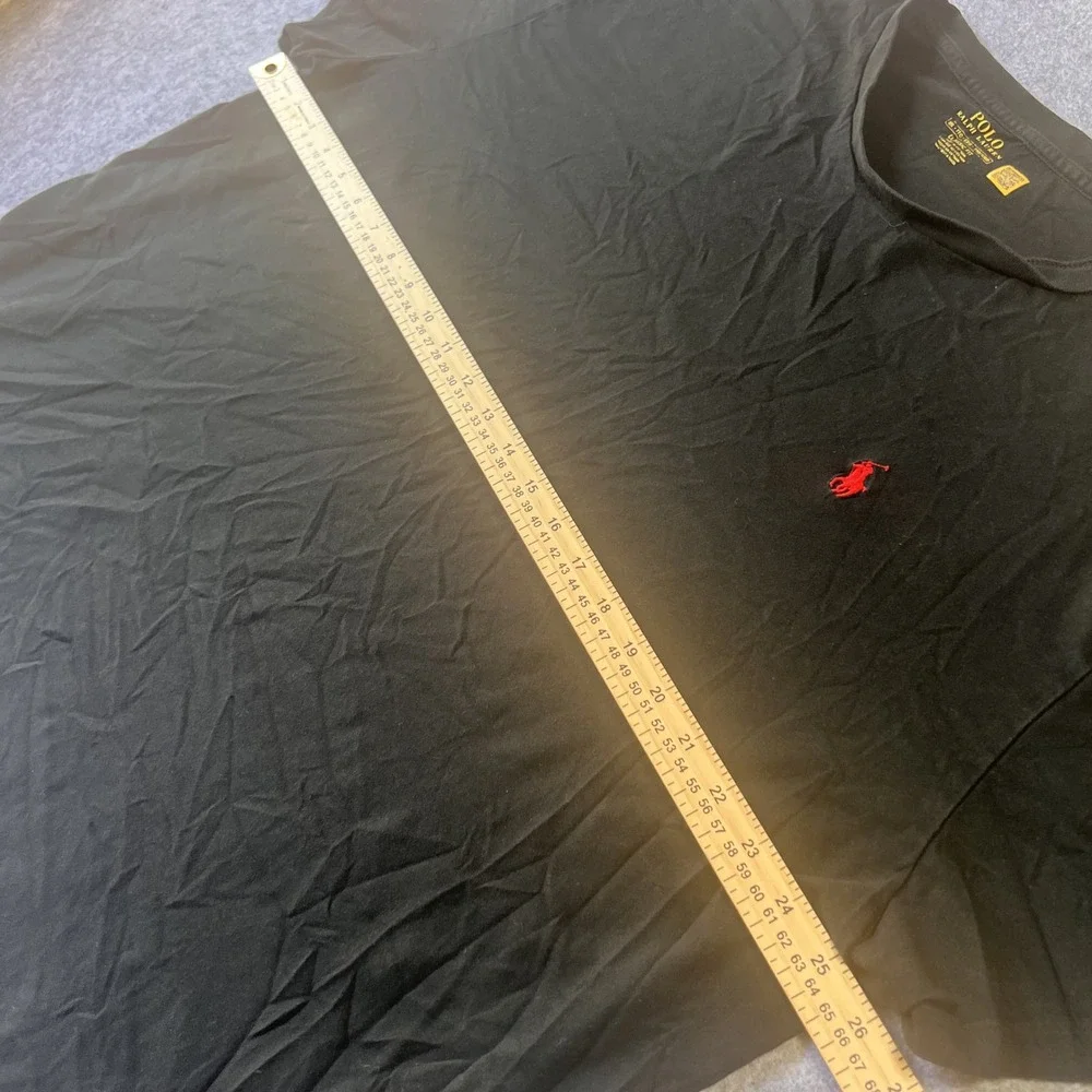 Polo Ralph Lauren Classic‎ Fit T-Shirt XXL Black Red Pony Logo Cotton